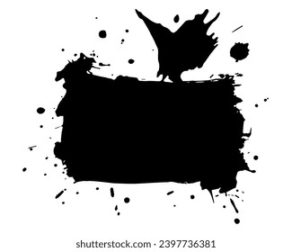 Grunge ink blot background with streaks,splashes,spots,dots,streaks.Abstract spot.Splatters of paint, watercolor stain.Use texture for the design of postcards,banners,posters. Isolated.Vector