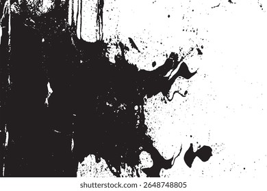 Encre grunge avec gouttes d'eau et éclaboussures - texture noire Abstrait