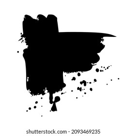 Grunge ink blot with streaks,splashes,spots,dots,streaks.Abstract spot.Splatters of paint, watercolor for Rorschach Test.Use for the design of postcards,banners,posters. Isolated.Vector illustration