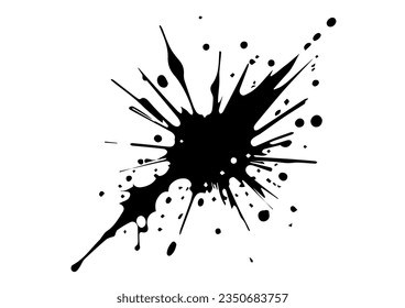 Grunge ink blots and drops.