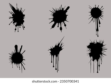Gotas y manchas de tinta.