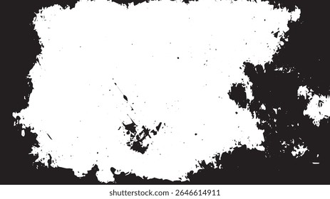 Quadro de textura da borda de tinta do Grunge em plano de fundo branco