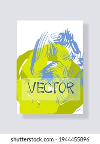  Grunge el pincel de tinta sobre fondo blanco. Enfermedad. Estilo minimalista de pincel texturado moderno. El vector pincha la ilustración de las manchas de grano. Elementos dibujados a mano para el diseño