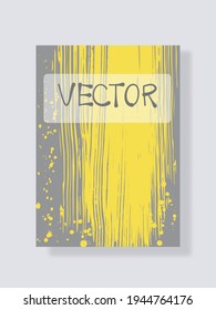  Grunge el pincel de tinta sobre fondo blanco. Enfermedad. Estilo minimalista de pincel texturado moderno. El vector pincha la ilustración de las manchas de grano. Elementos dibujados a mano para el diseño
