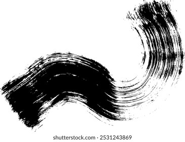 Grunge Ink Brush Wave Stroke Textur