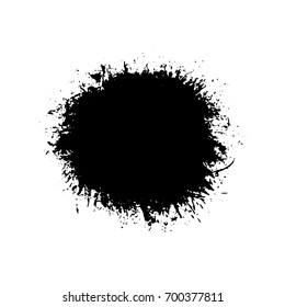 Grunge ink circle. Abstract background design element.