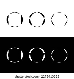  Grunge ink circle made of black paint . 