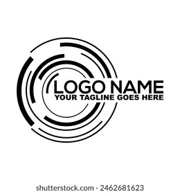 Grunge ink circle made of black paint. Grunge logo made of ink. geometric circle shapes, borders, frames, logos. Line and silhouette design, vector illustration
