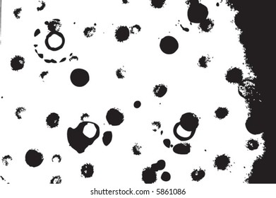 Grunge Ink Circles, Spots, and Dots