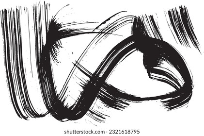 Grunge Ink Dry Brush Abstract Background.