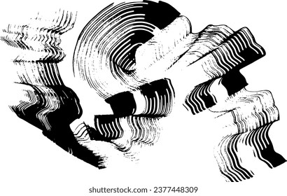 Grunge Ink Dry Brush Abstract Background