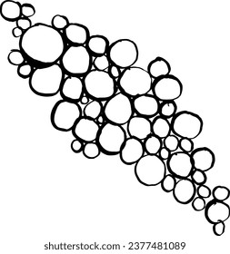 Grunge Ink Dry Brush Abstract Circles Texture