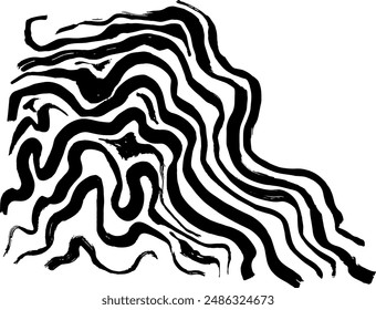Grunge Ink Dry Brush Abstract Wave Texture