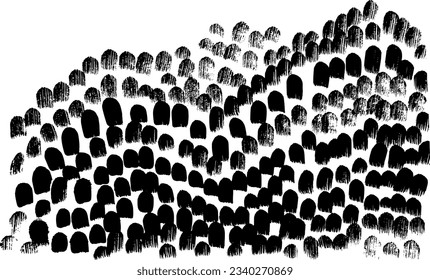 Grunge Ink Dry Brush Dots Abstract Background.