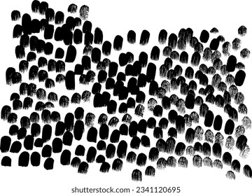 Grunge Ink Dry Brush Dots Abstract Background.