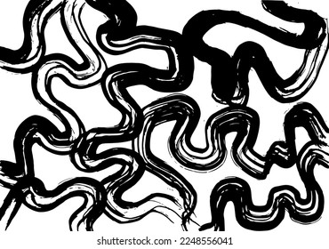 Grunge ink dry brush free hand texture