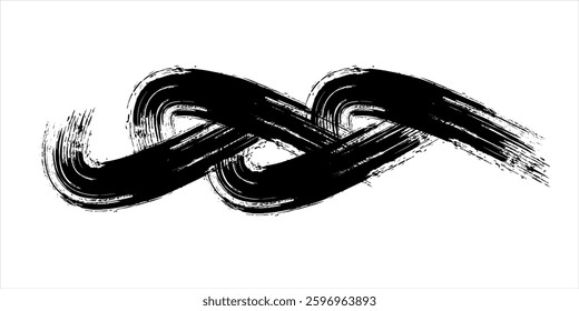 Grunge Ink Free Hand Dry Brush Abstract Texture