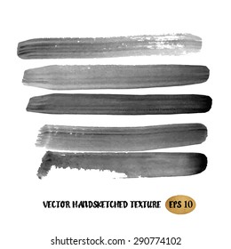 Grunge ink hand drawn texture. Vector Eps10 illustration doodle painting
