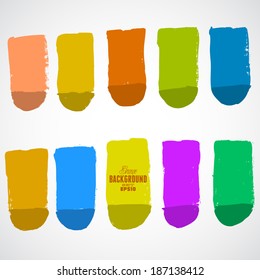 Grunge ink hand-drawn colorful shapes