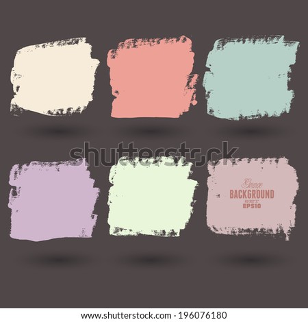 Grunge ink hand-drawn squares