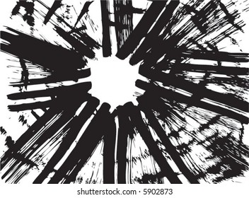 Grunge Ink Lines to Center
