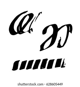 Grunge Ink pen Stroke set