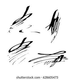 Grunge Ink pen Stroke set