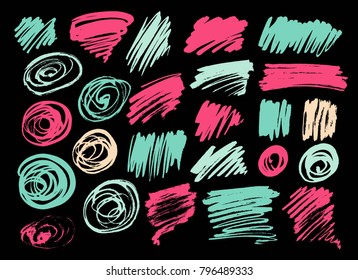 Grunge Ink pen Stroke set