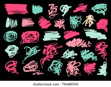 Grunge Ink pen Stroke set