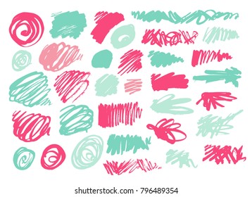 Grunge Ink pen Stroke set