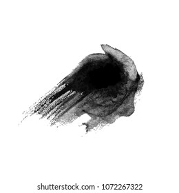 Grunge ink pen - vector Brush Stroke.Distressed quill. Black Modern Textured pen Stroke.