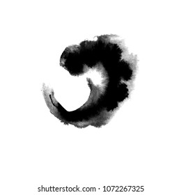 Grunge ink pen - vector Brush Stroke.Distressed quill. Black Modern Textured pen Stroke.