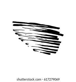 Grunge ink pen - vector Brush Stroke.Distressed quill. Black Modern Textured pen Stroke.