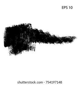 Grunge ink pen - vector Brush Stroke.Distressed quill. Black Modern Textured pen Stroke.