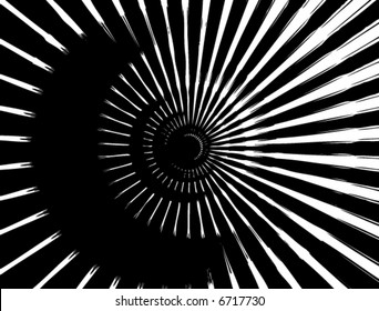 Grunge Ink Rays from Center