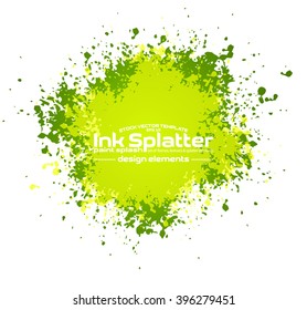 Grunge ink splash background - isolated vector design template - paint brush