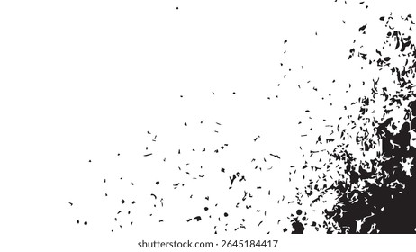 Grunge ink splash dots grained texture on white background. Ink splashes seamless pattern. Black and white spray texture.	