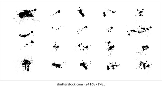 Grunge ink splater element background