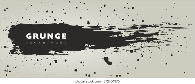 Grunge ink splatter banner. 