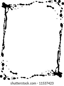 grunge ink splatter frame
