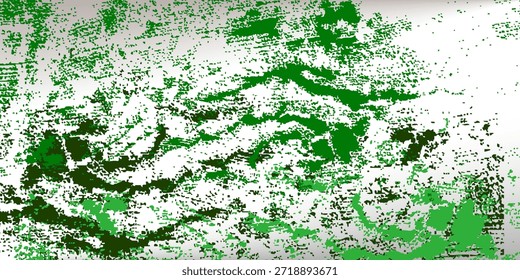 Salpicadura de tinta Grunge sobre fondo blanco. Abstractas fondo brillante. Patrón de pared con manchas, grietas, puntos, manchas y hojuelas verdes. Una gran textura desgastada para un fondo, Anuncio o Fondo de pantalla.