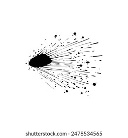 Salpicaduras de tinta grunge. Salpicadura de pintura, manchas de gota de aerosol y marco con Vector de trazas de gota de pintura húmeda. Diseño de salpicaduras y goteo de ilustración, spray blob de silueta sobre fondo blanco