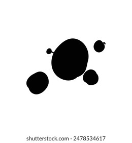 Grunge ink splatter. Splash of paint, spray drop staining and frame with wet paint drop traces vector. Illustration splash and drip design, silhouette blob spray on white background