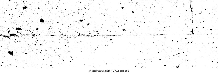 Fondo de textura de salpicadura de tinta Grunge, superposición de ruido Abstractas blanco y negro afligido con arañazos, polvo y manchas de pintura para carteles, Anuncios y diseño