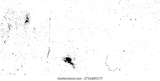Fondo de textura de salpicadura de tinta Grunge, superposición de ruido Abstractas blanco y negro afligido con arañazos, polvo y manchas de pintura para carteles, Anuncios y diseño