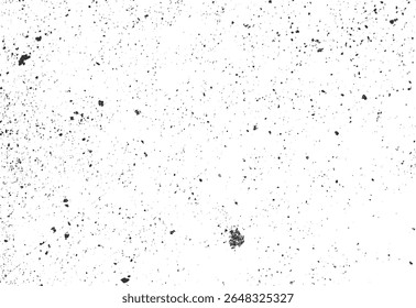 Textura de borrifo de tinta grunge com pontos pretos espalhados e efeito de manchas sujas. Fundo de poeira de grãos abstrato. Camada de ruído vintage.
