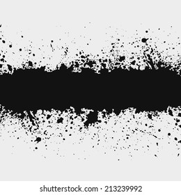 Grunge ink splattered background element with a space for your text