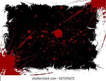 Grunge ink splattered background element with a space for your text