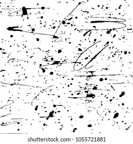Grunge ink texture as a abstract darl blots on white background