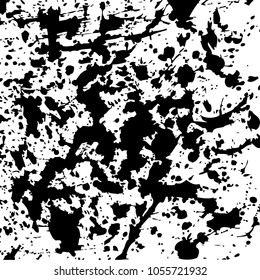 Grunge ink texture as a abstract darl blots on white background